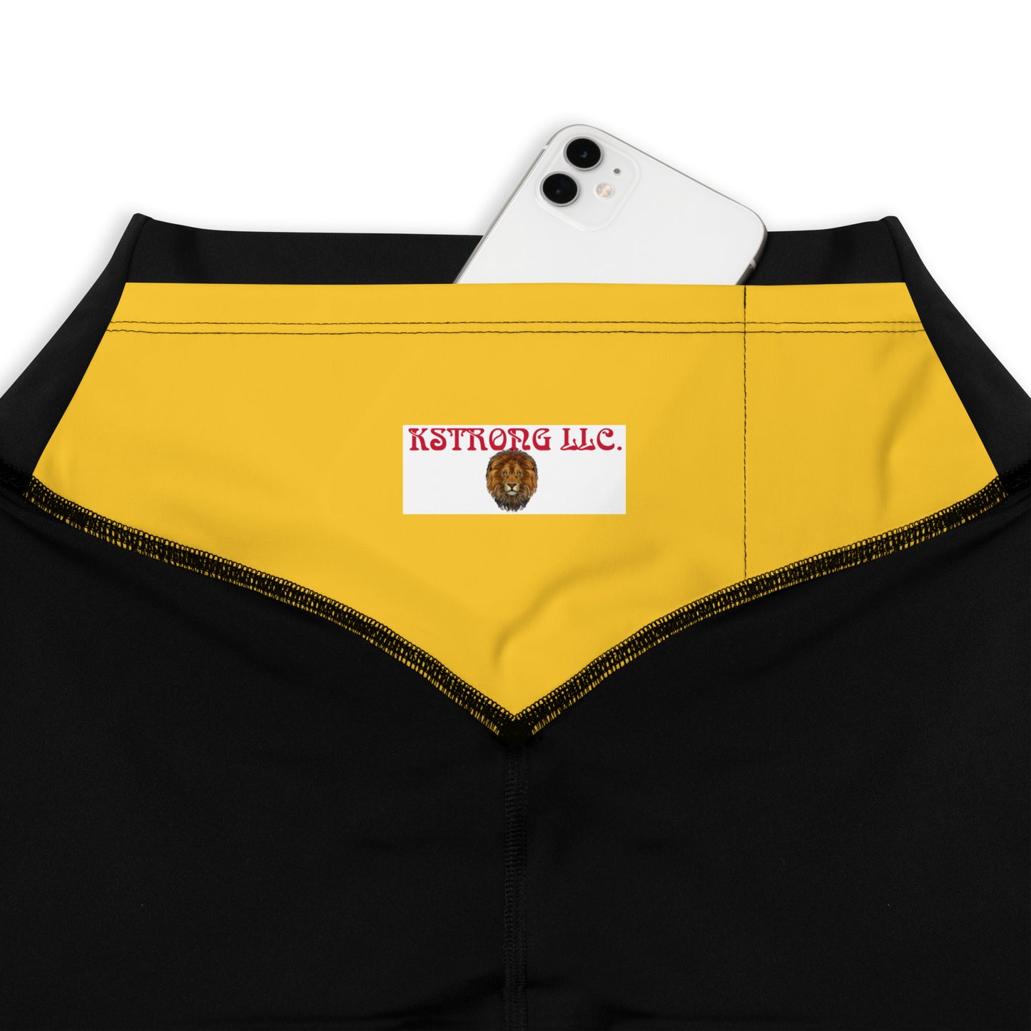 “I’AM STRONG!” Yellow Sports Leggings W/White Font