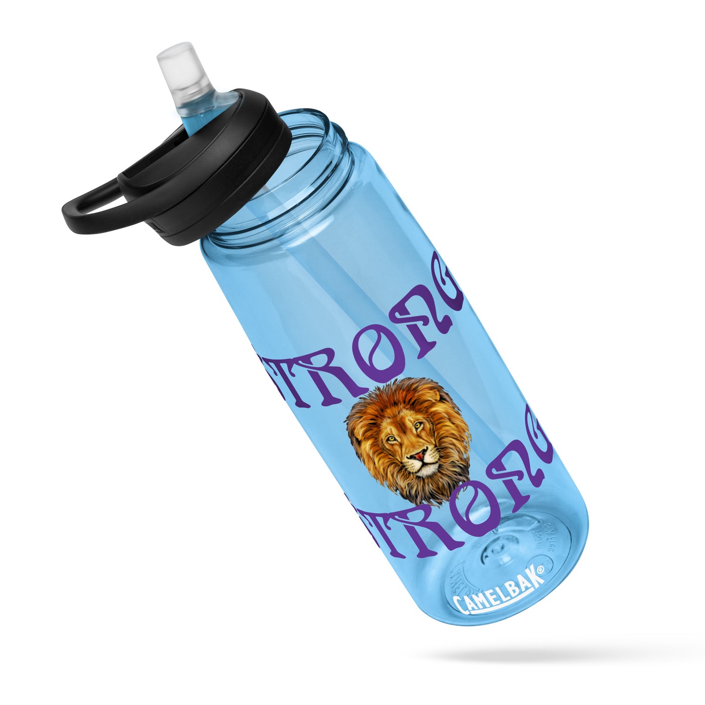“STRONG” Sports Water Bottle W/Purple Font