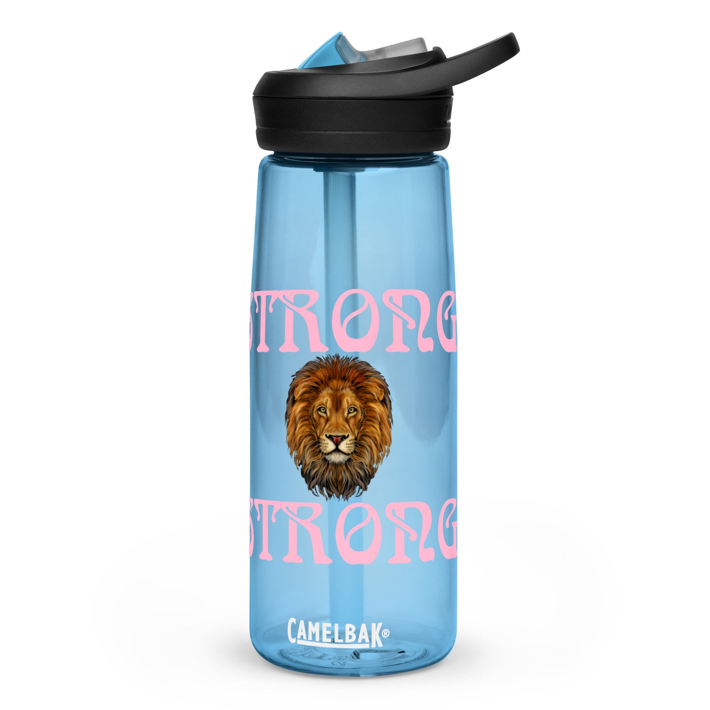 “STRONG” Sports Water Bottle W/Cotton Candy Font