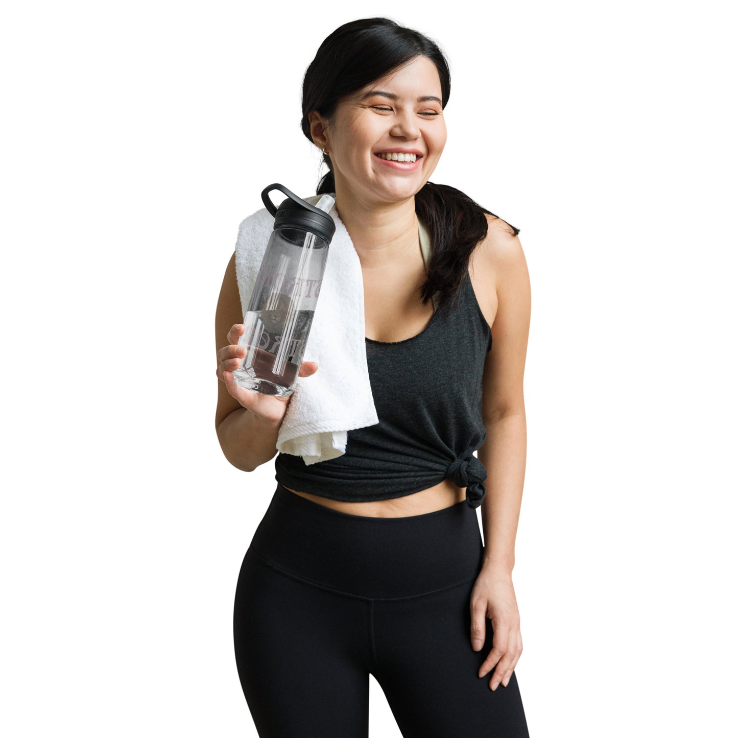 “STRONG” Sports Water Bottle W/Cotton Candy Font