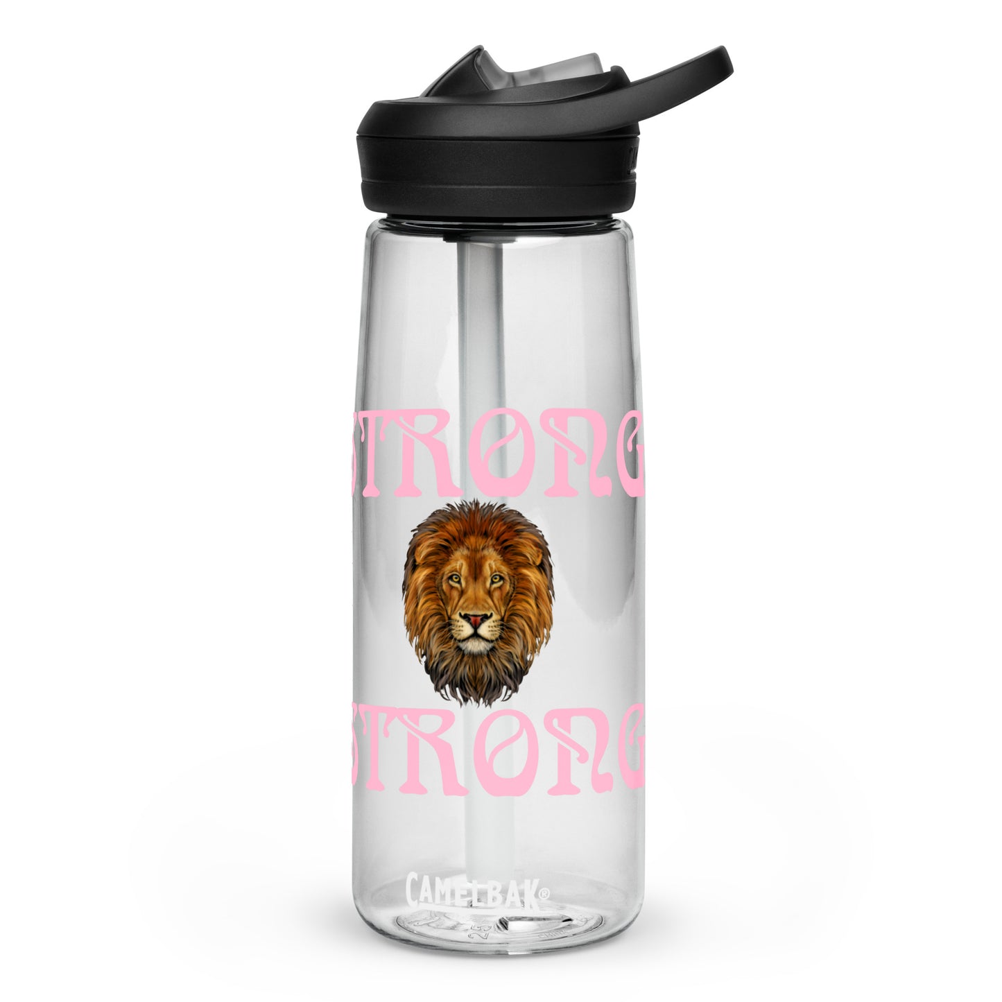 “STRONG” Sports Water Bottle W/Cotton Candy Font