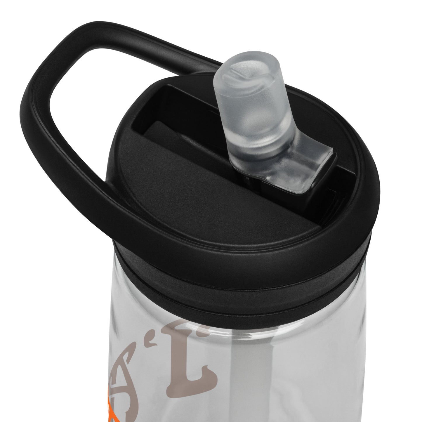 “STRONG” Sports Water Bottle W/Orange Font