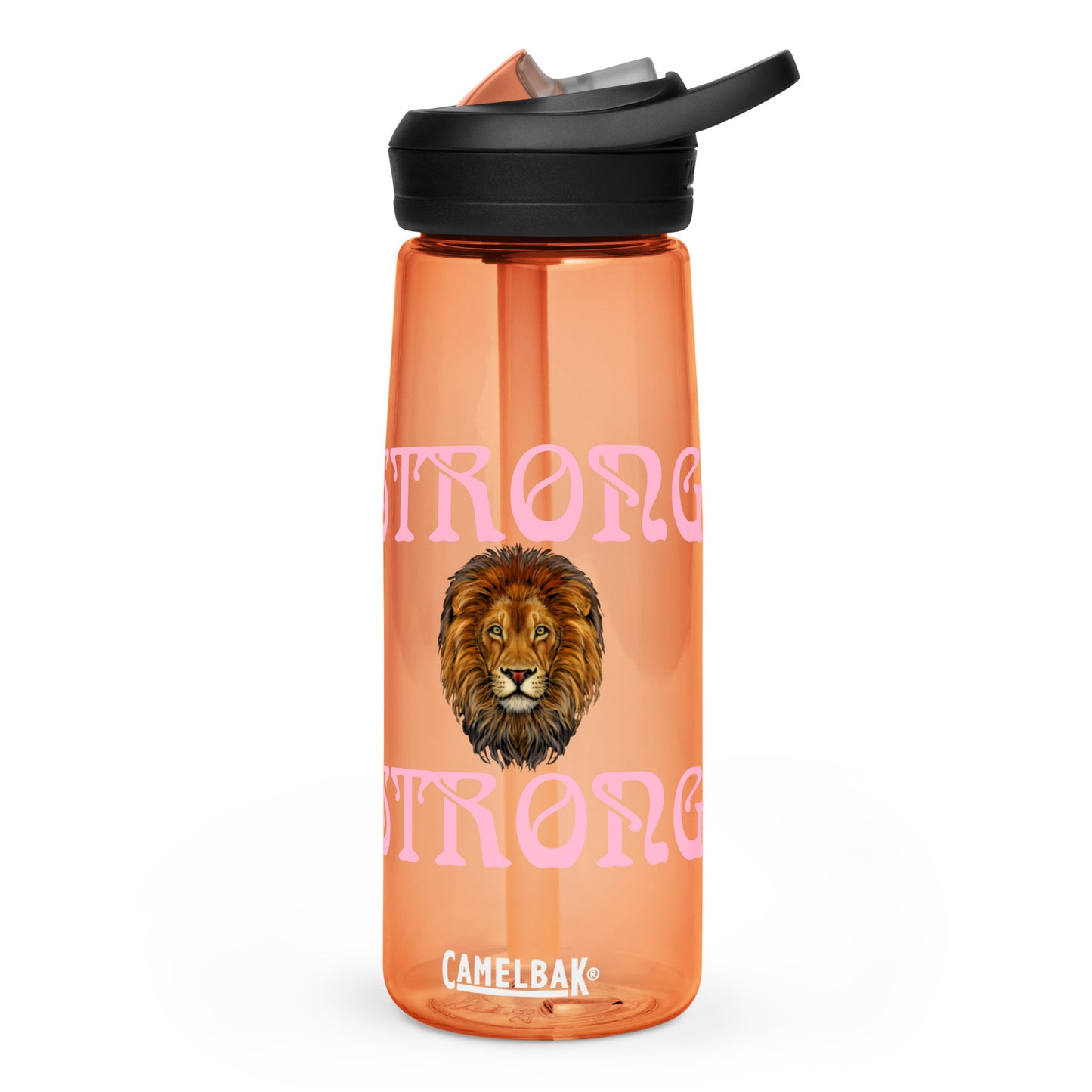 “STRONG” Sports Water Bottle W/Cotton Candy Font
