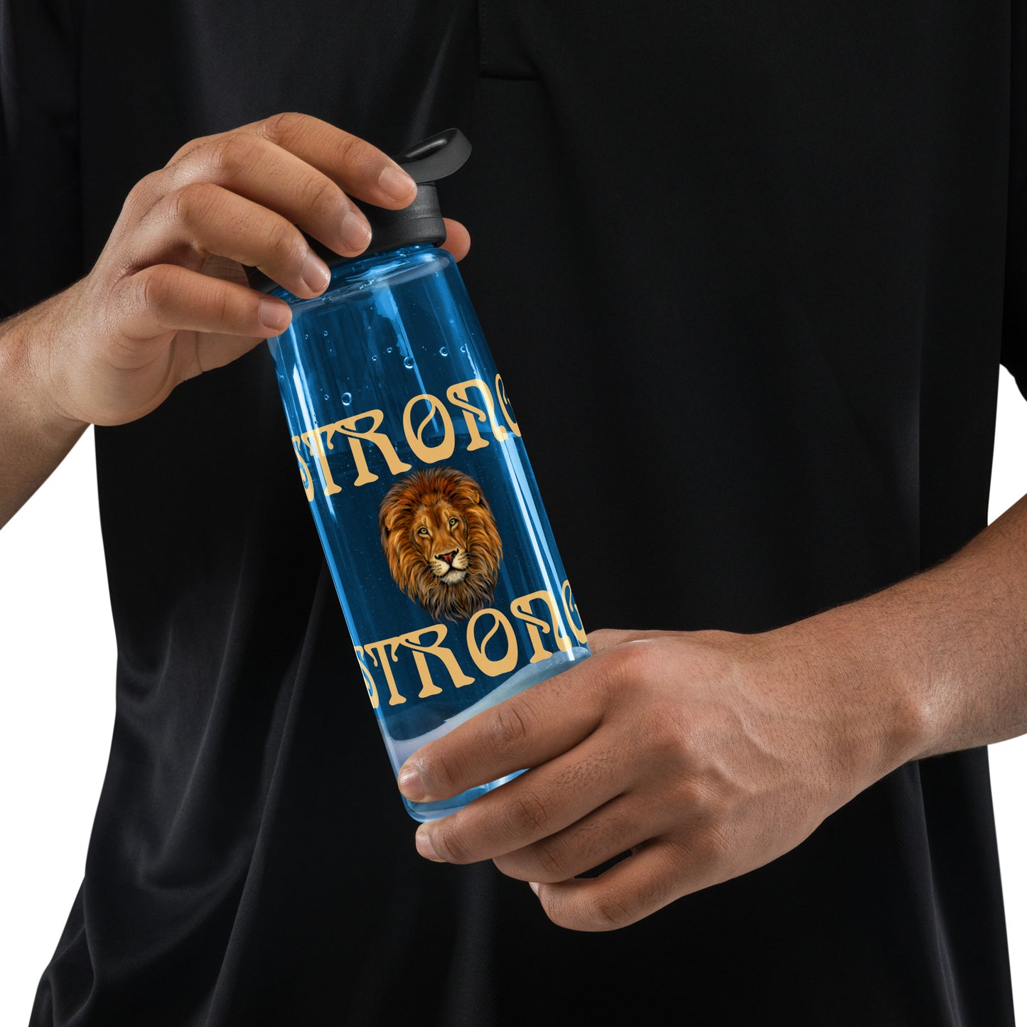 “STRONG” Sports Water Bottle W/Fawn Font
