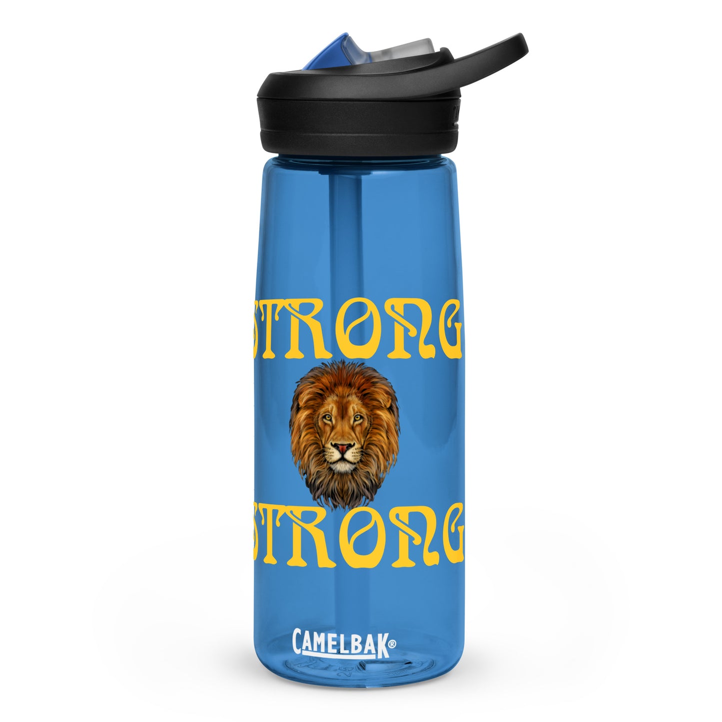 “STRONG” Sports Water Bottle W/Yellow Font