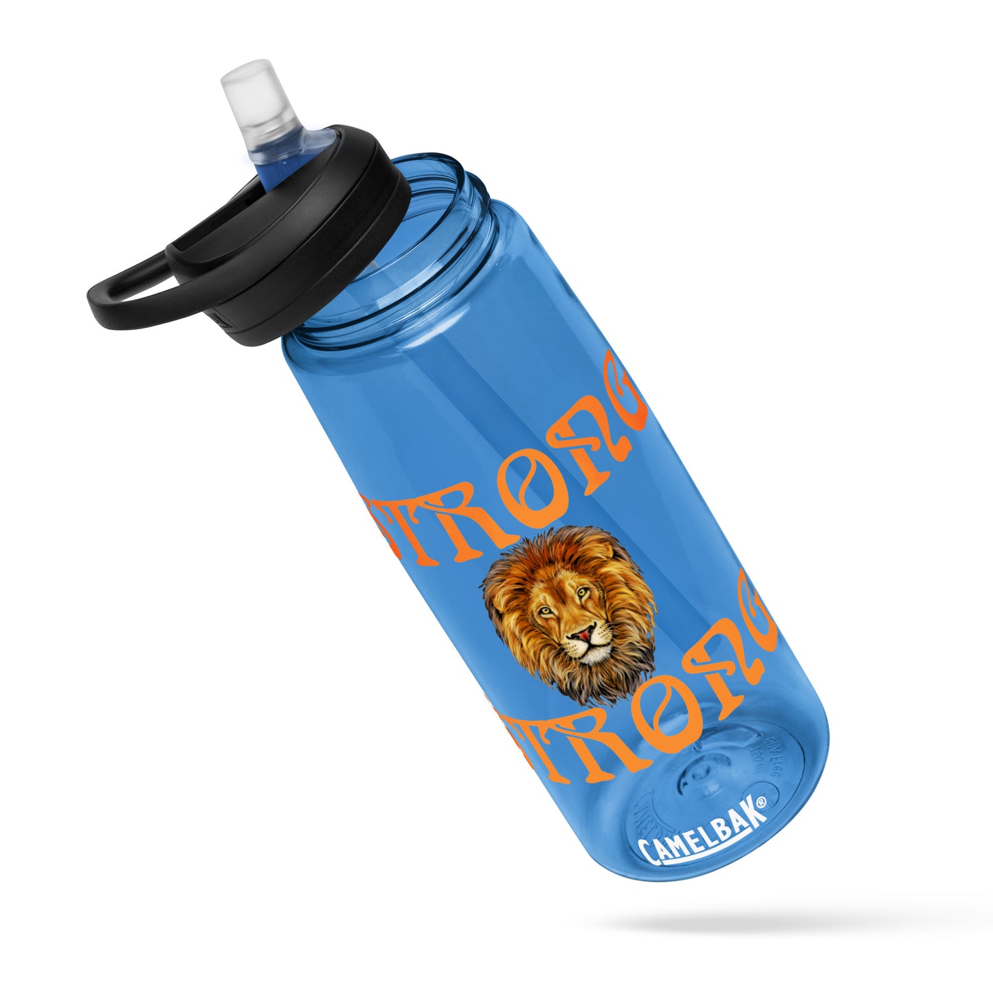 “STRONG” Sports Water Bottle W/Orange Font