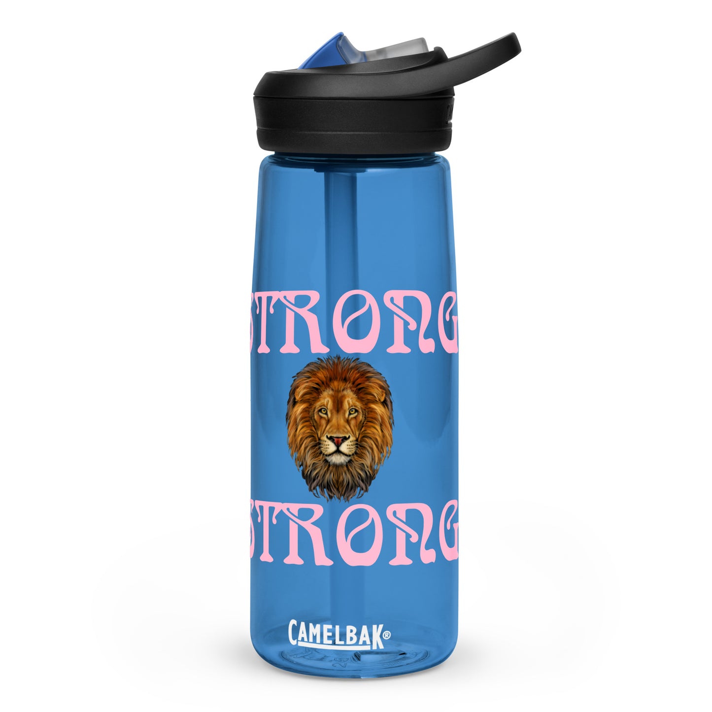 “STRONG” Sports Water Bottle W/Cotton Candy Font