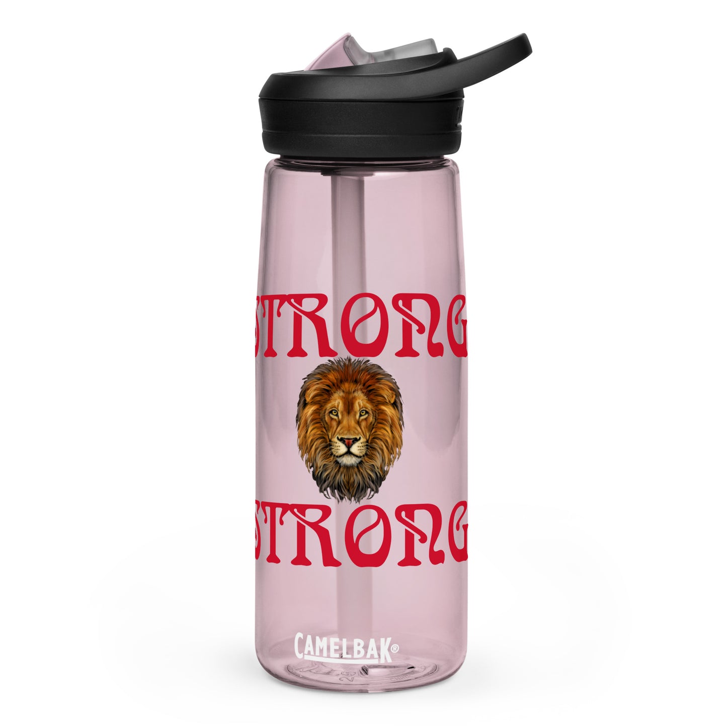 “STRONG” Sports Water Bottle W/Red Font