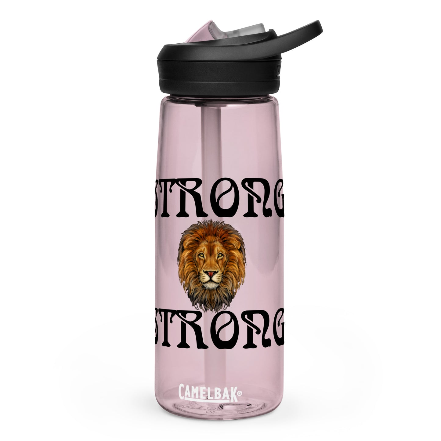 “STRONG” Sports Water Bottle W/Black Font