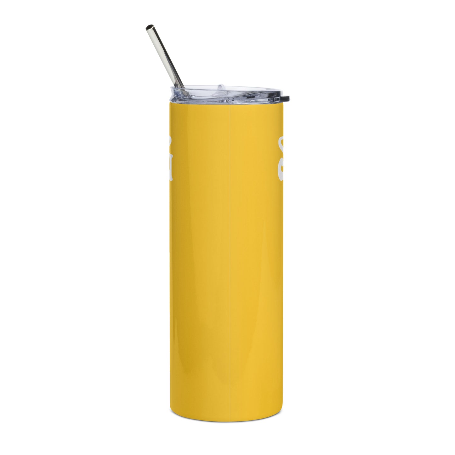 “STRONG”Yellow Stainless Steel Tumbler W/White Font