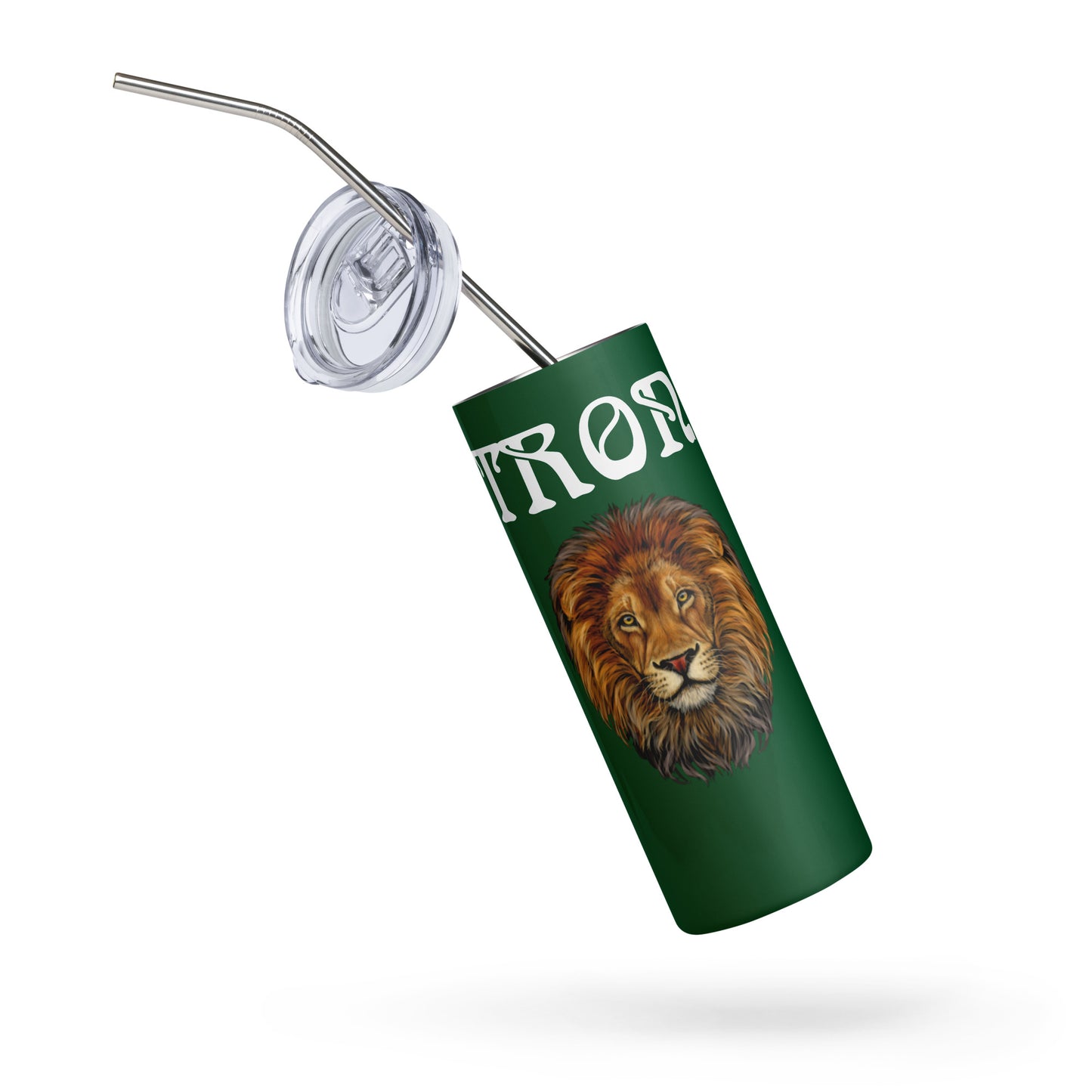 “STRONG”Green Stainless Steel Tumbler W/White Font