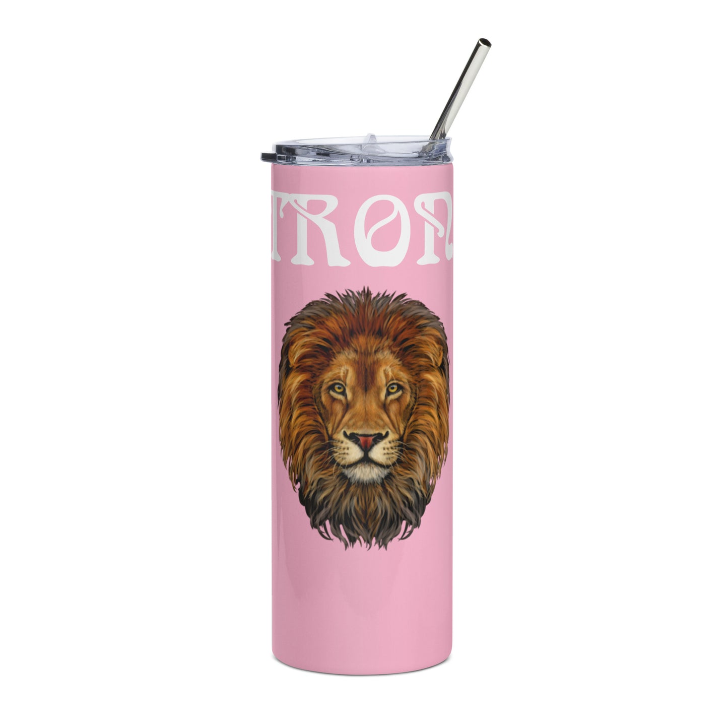 “STRONG”Cotton Candy Stainless Steel Tumbler W/White Font