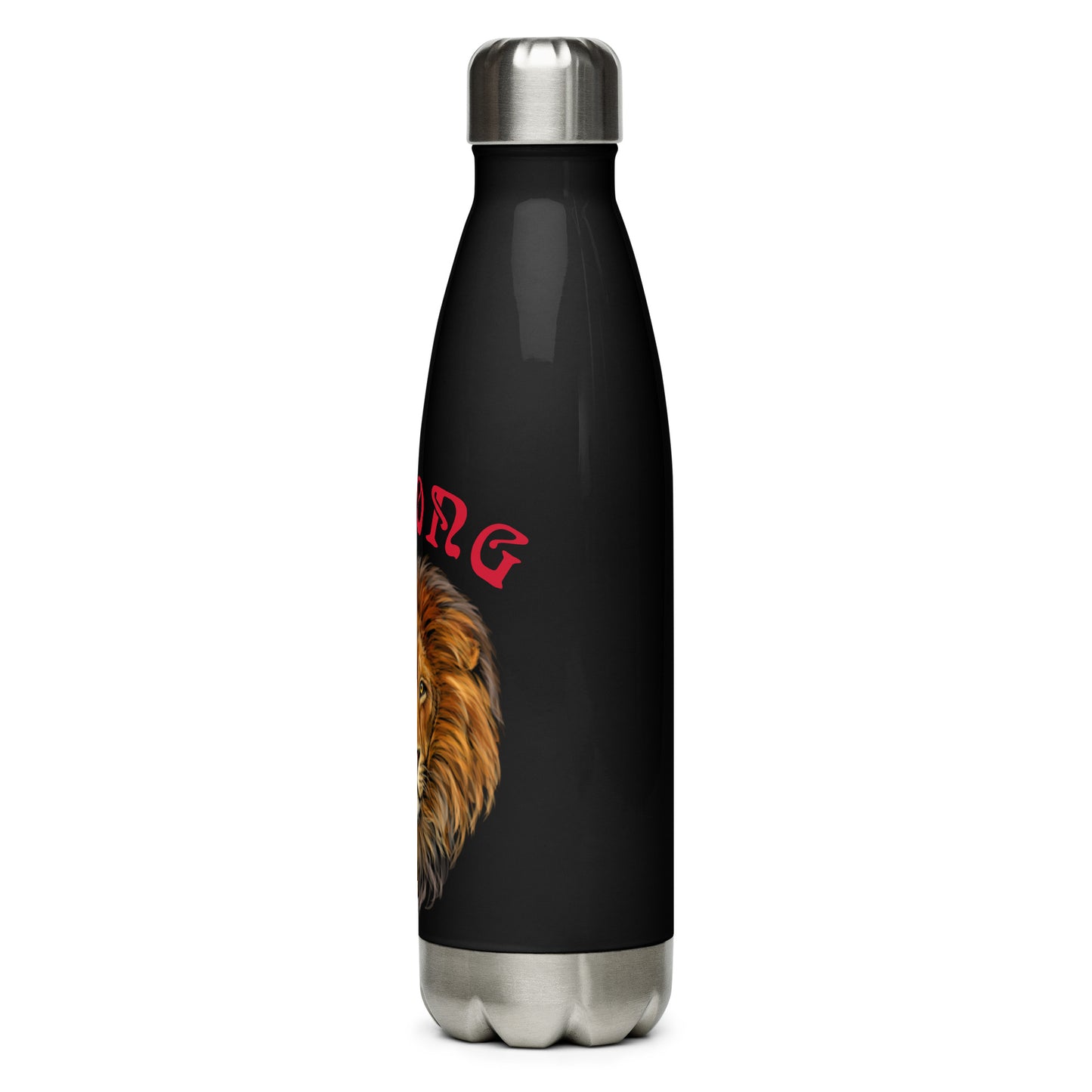 “STRONG”Stainless Steel Water Bottle W/Red Font