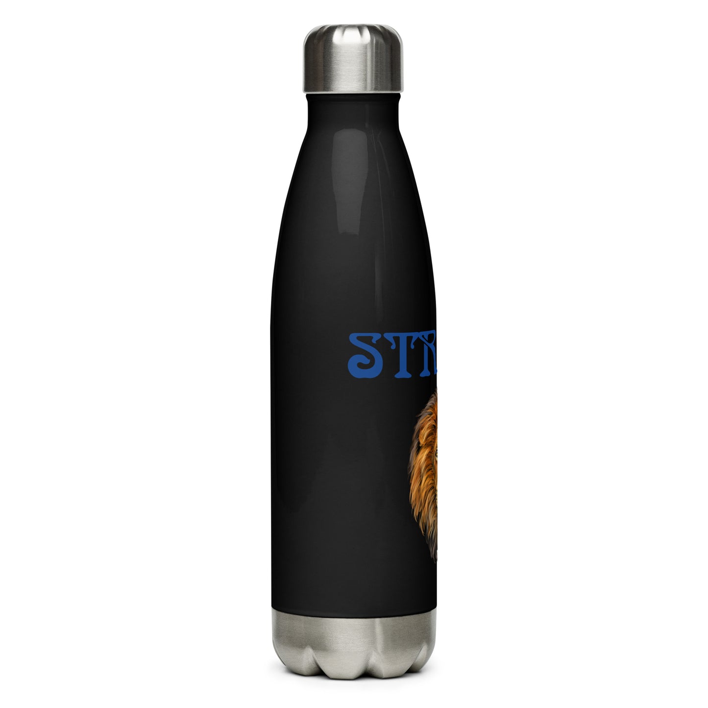 “STRONG”Stainless Steel Water Bottle W/Blue Font