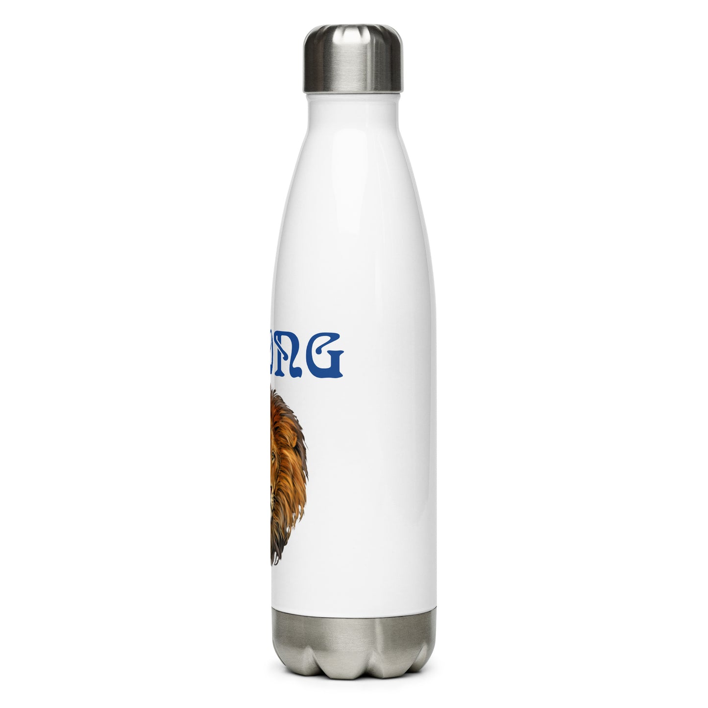 “STRONG”Stainless Steel Water Bottle W/Blue Font