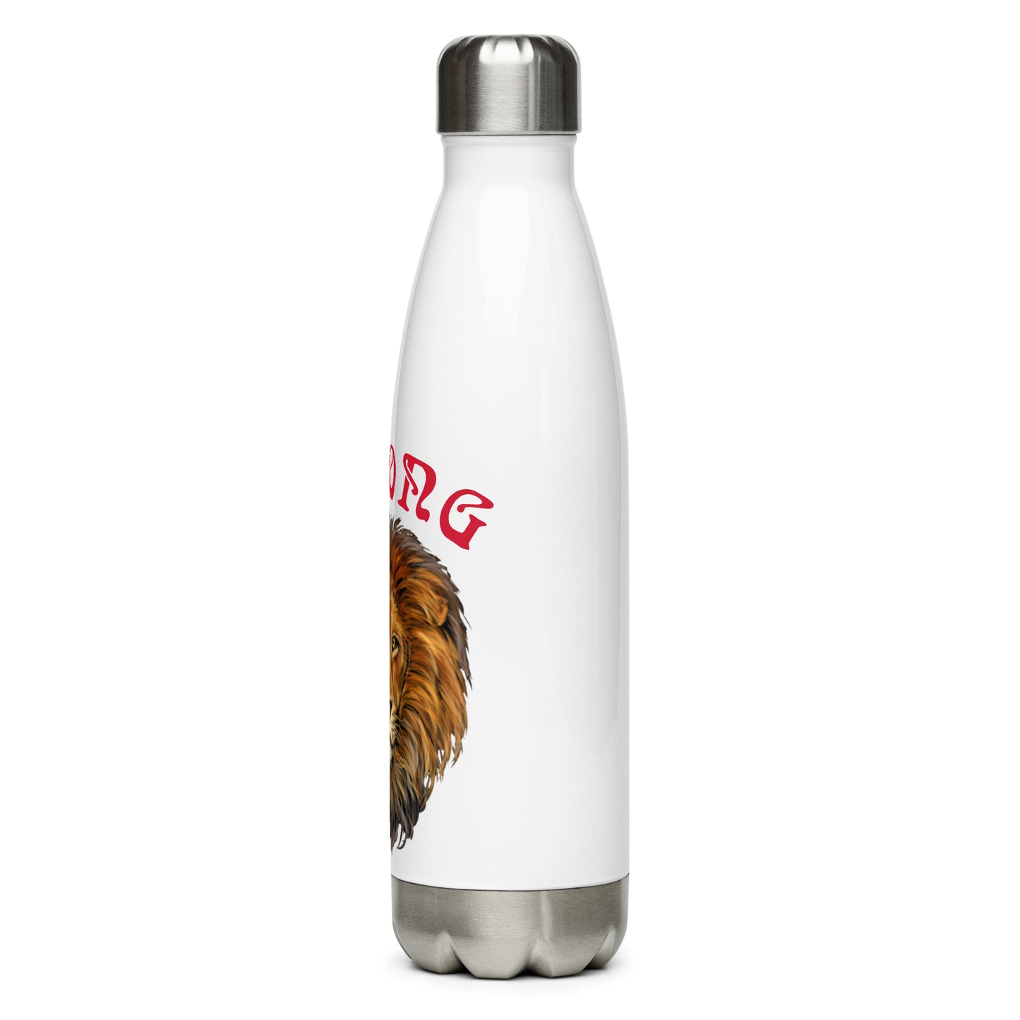 “STRONG”Stainless Steel Water Bottle W/Red Font