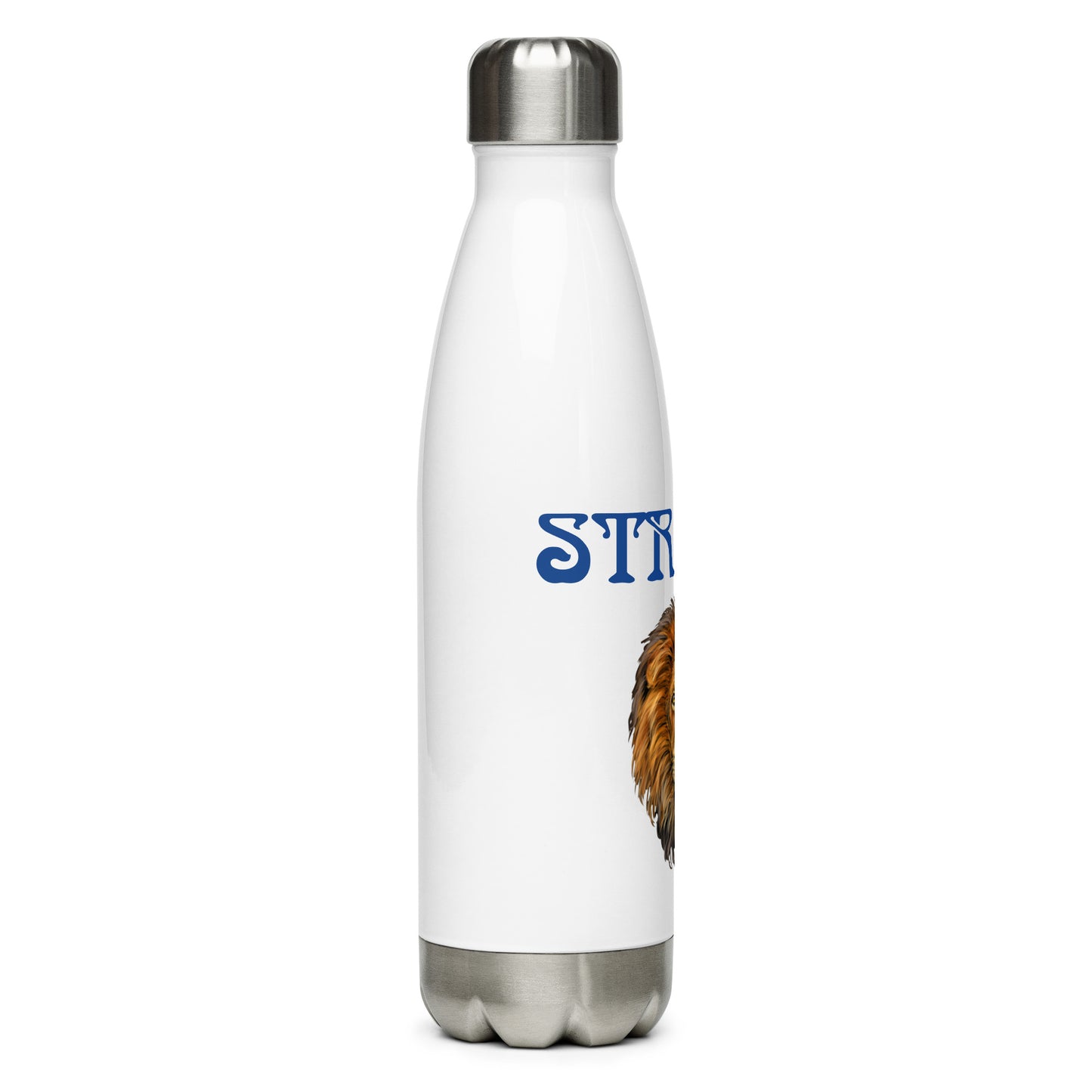 “STRONG”Stainless Steel Water Bottle W/Blue Font