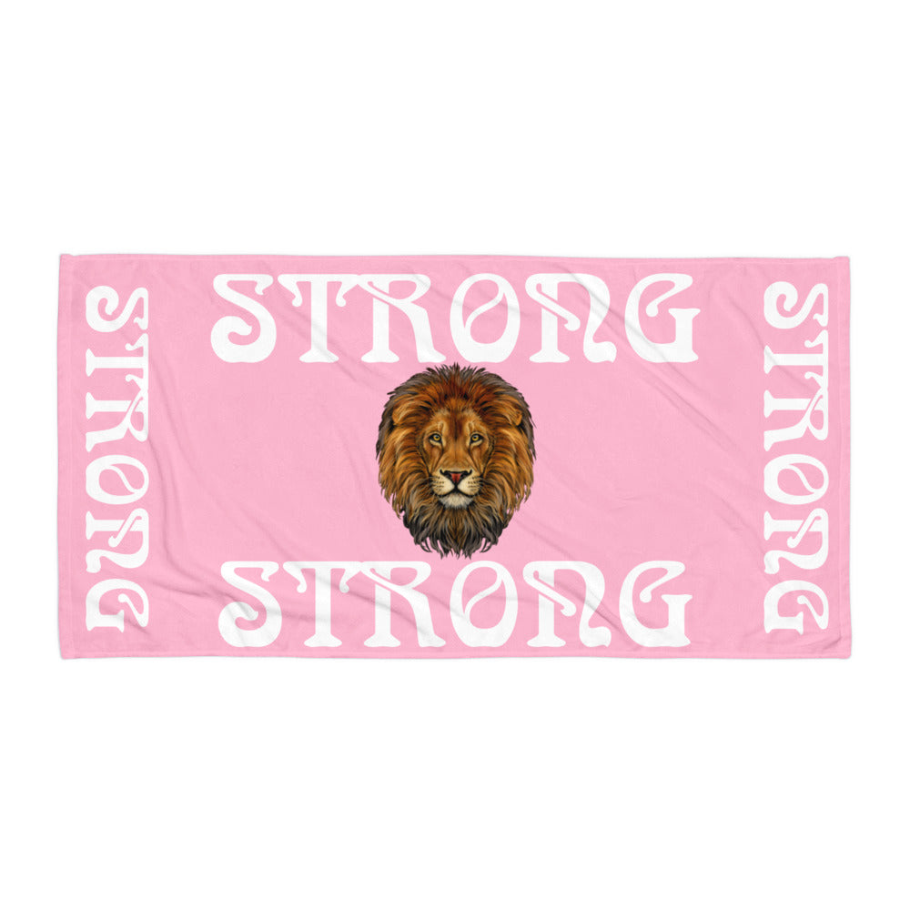 “STRONG”Cotton Candy Towel W/White Font