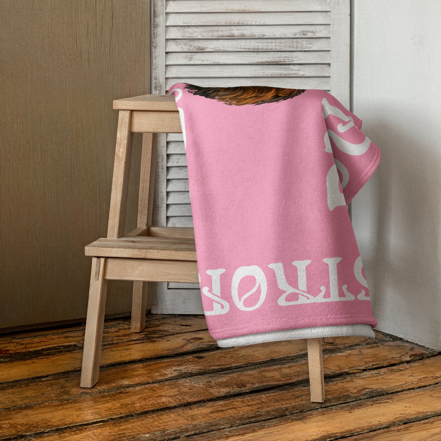 “STRONG”Cotton Candy Towel W/White Font