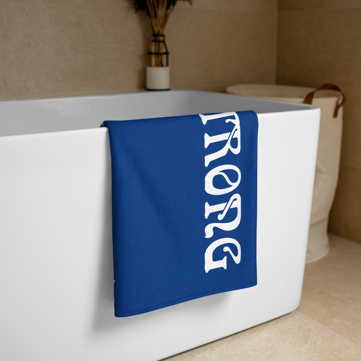 “STRONG”Blue Towel W/White Font