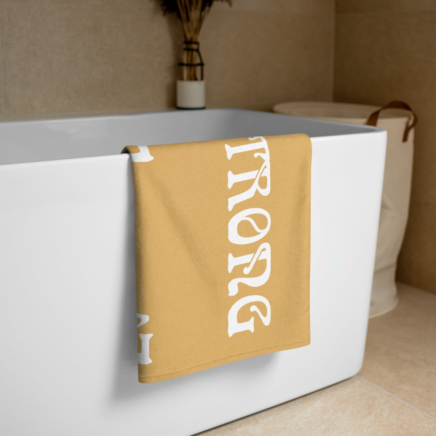 “STRONG”Fawn Towel W/White Font