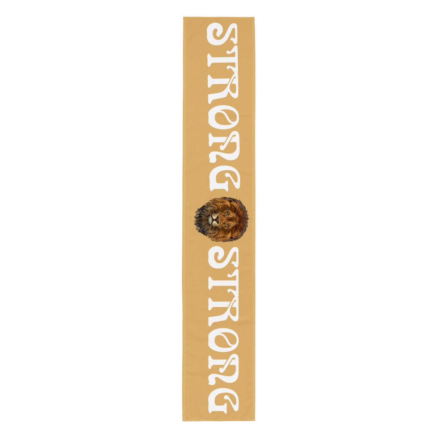 “STRONG”Fawn Table Runner W/White Font