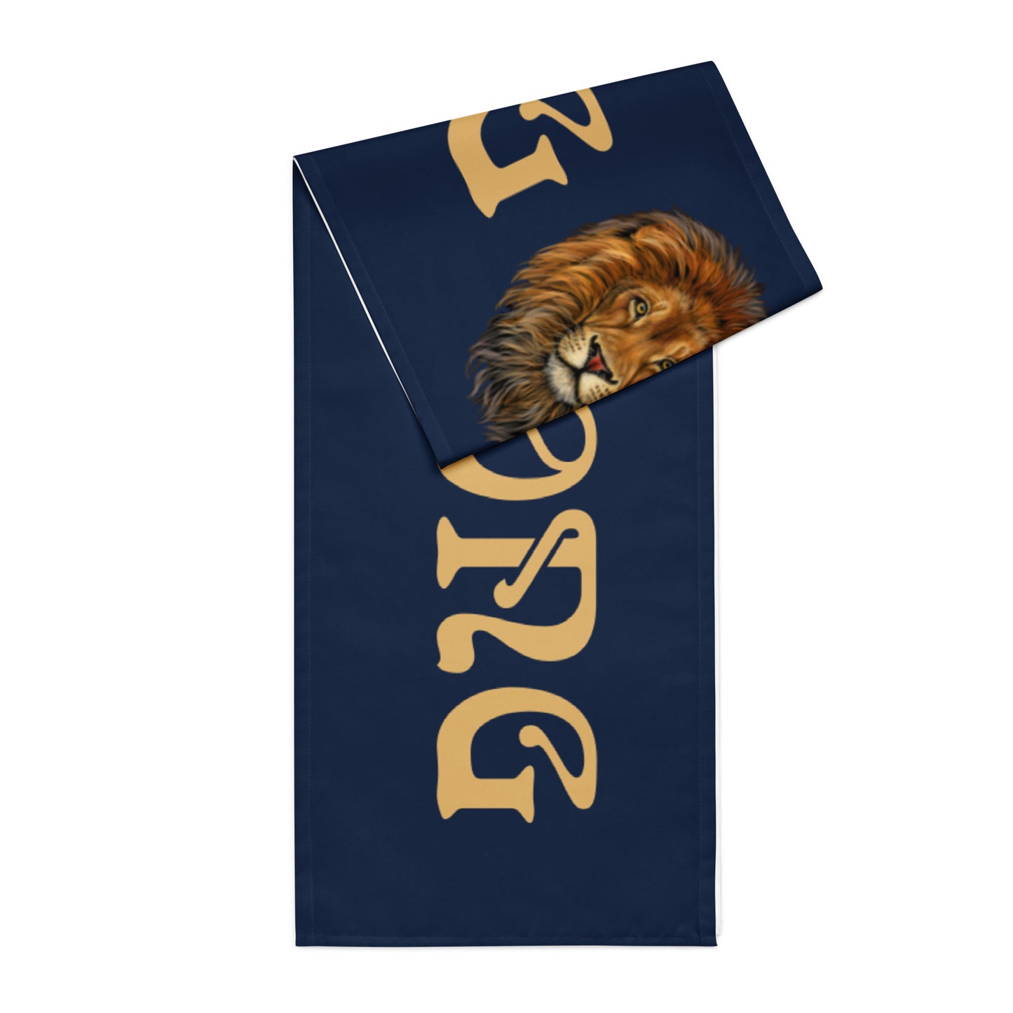 “STRONG”NavyTable Runner W/Fawn Font