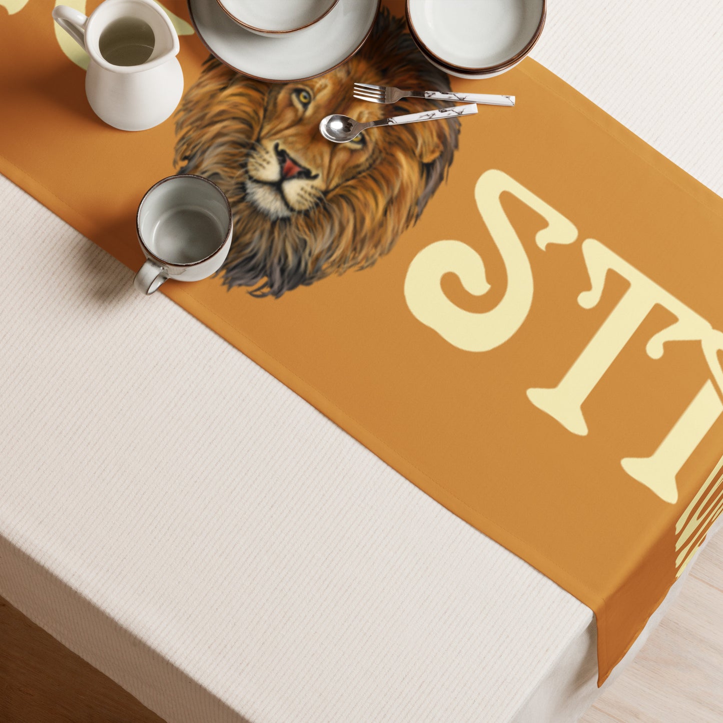 “STRONG” Bronze Table Runner W/Fawn Font