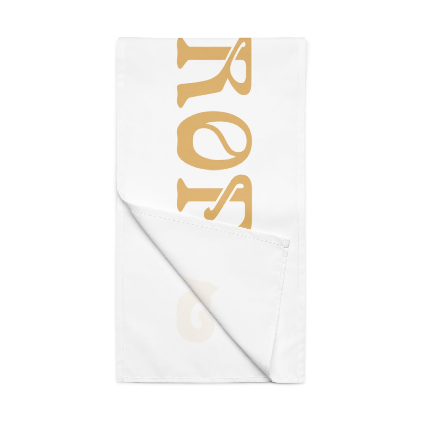 “STRONG”White Table Runner W/Fawn Font
