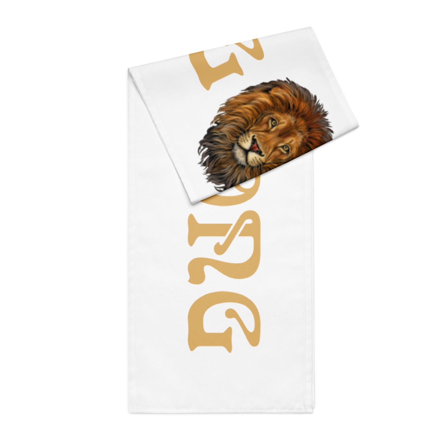 “STRONG”White Table Runner W/Fawn Font