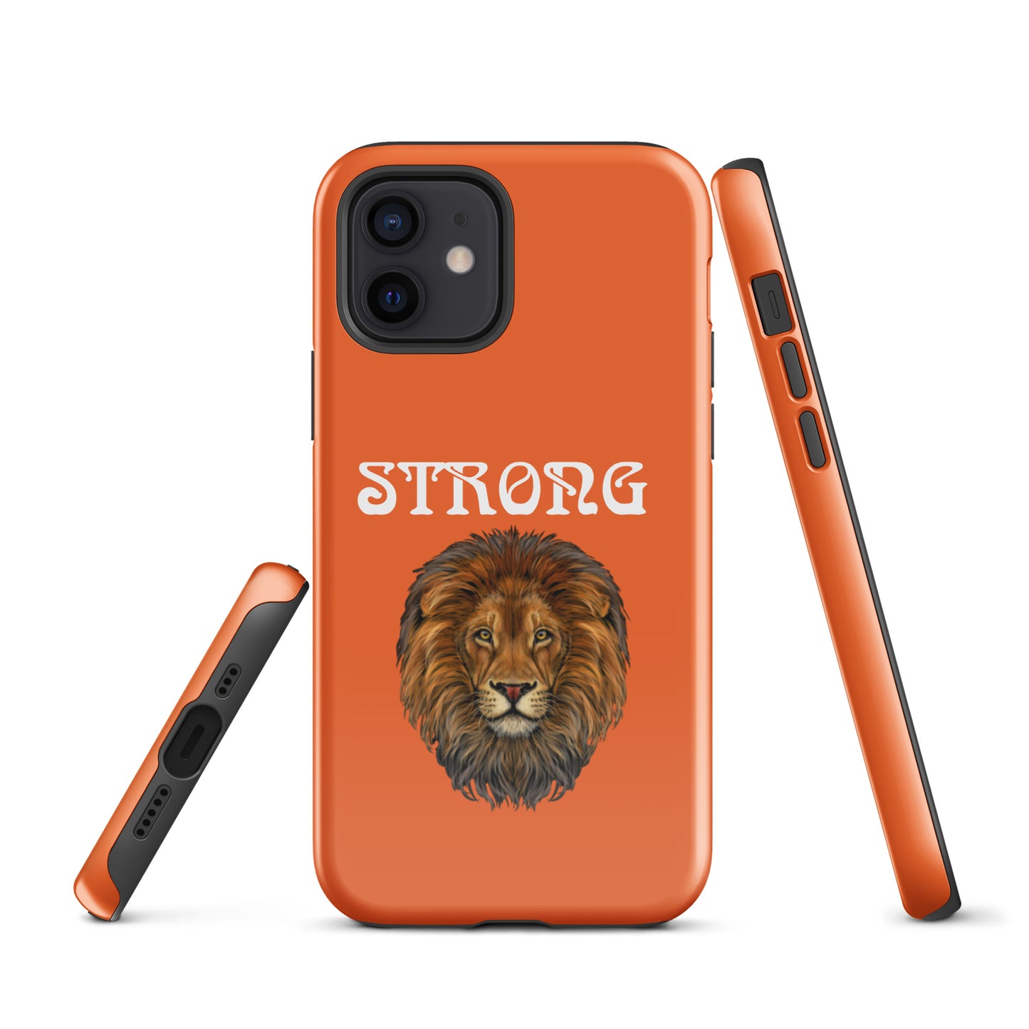 "STRONG"Orange Tough Case for iPhone® W/White Font