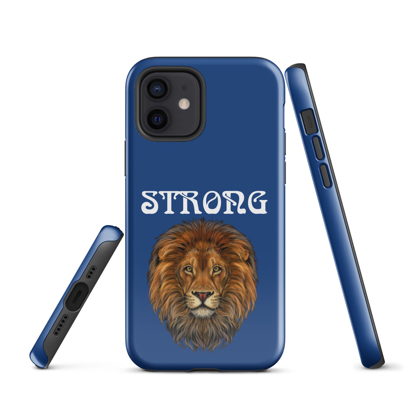 "STRONG"Blue Tough Case for iPhone® W/White Font