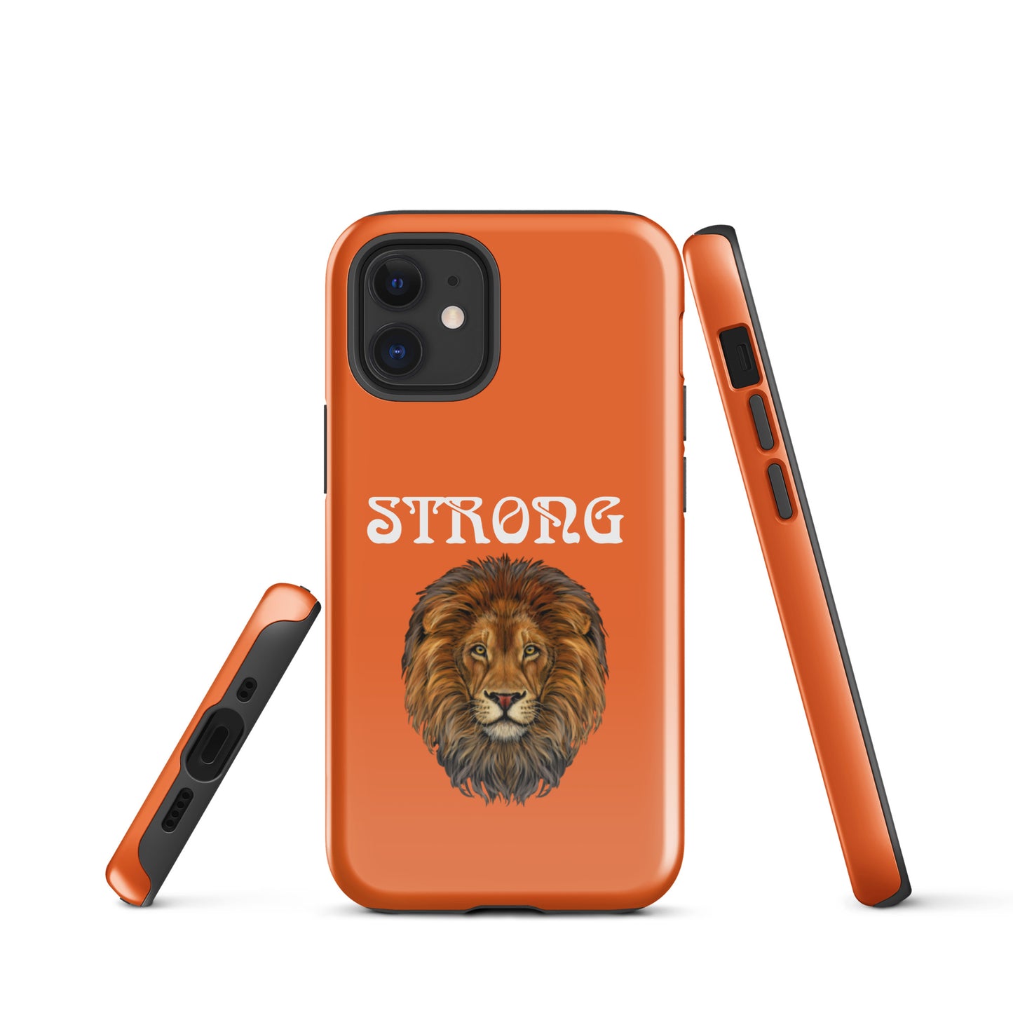 "STRONG"Orange Tough Case for iPhone® W/White Font