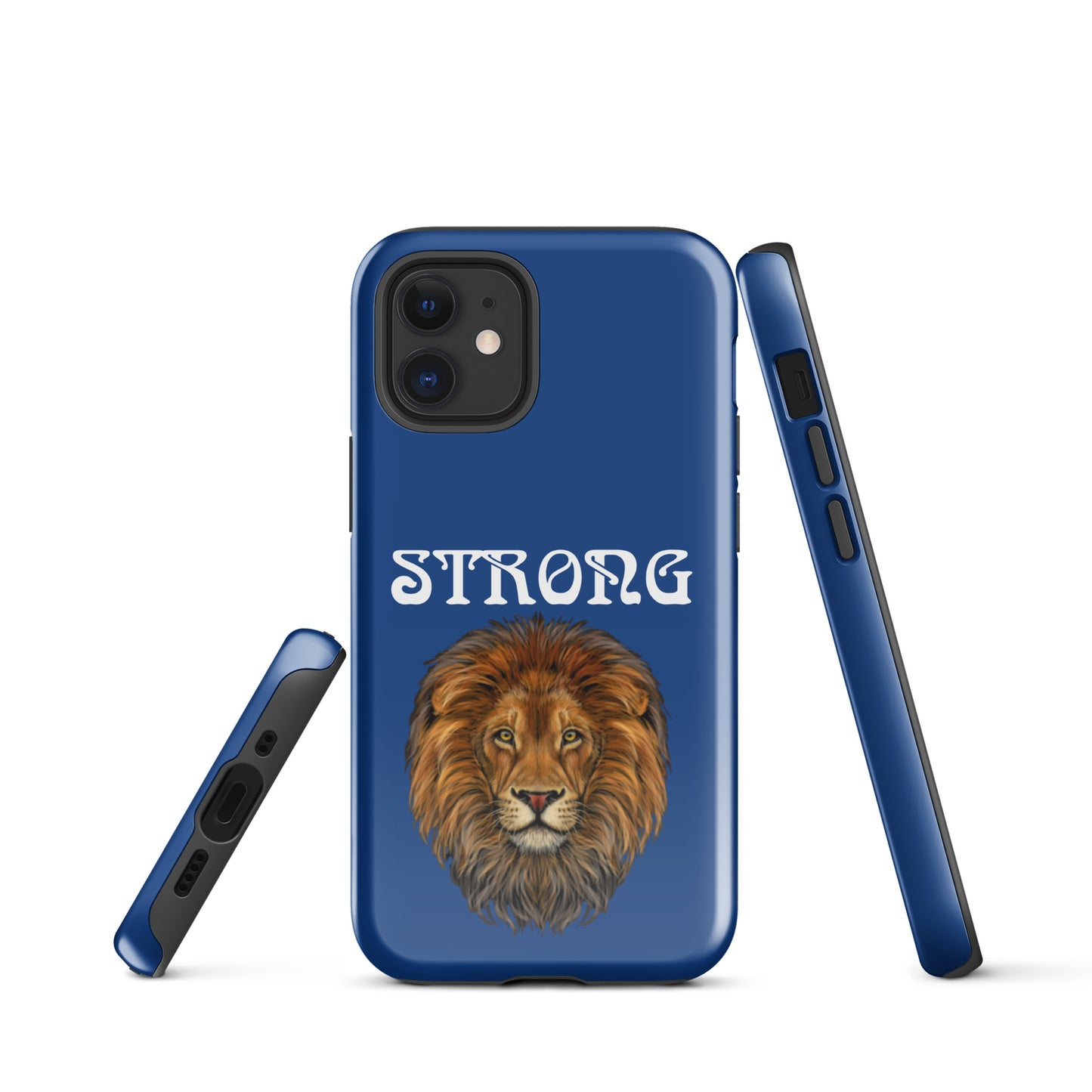 "STRONG"Blue Tough Case for iPhone® W/White Font