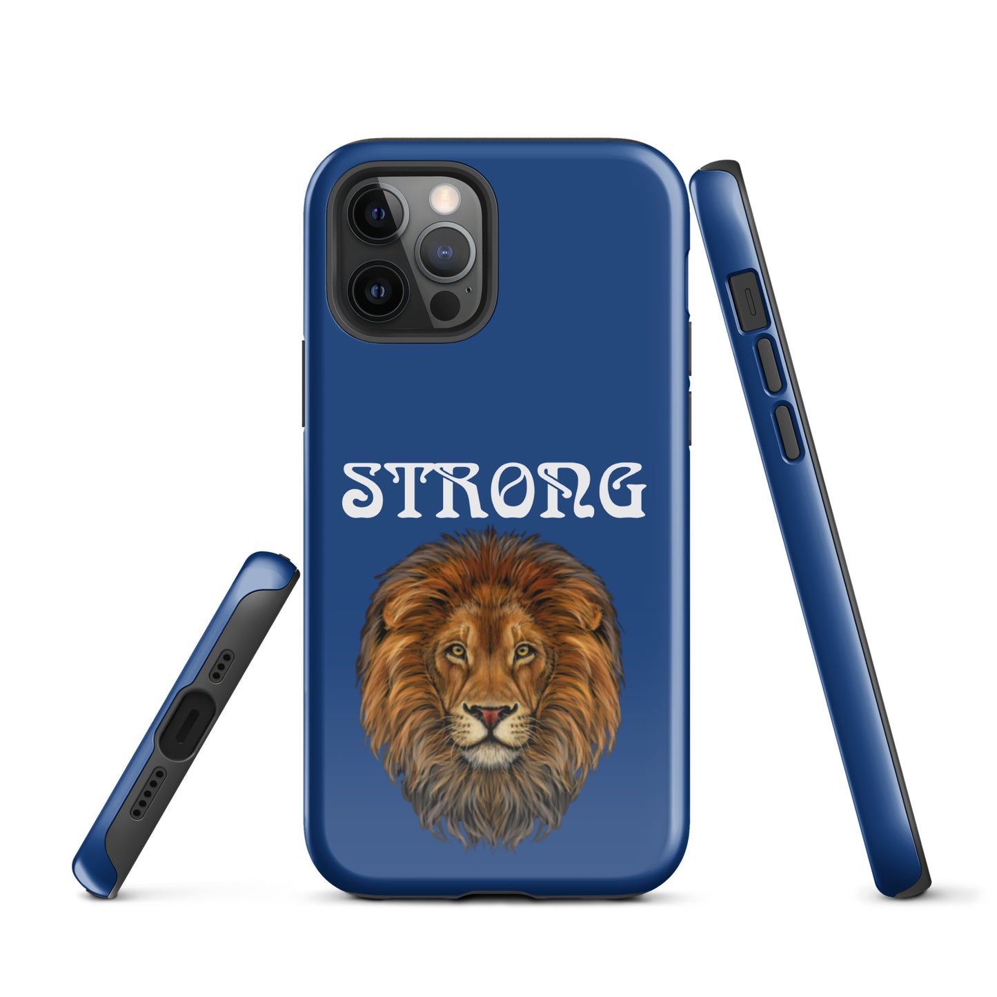 "STRONG"Blue Tough Case for iPhone® W/White Font