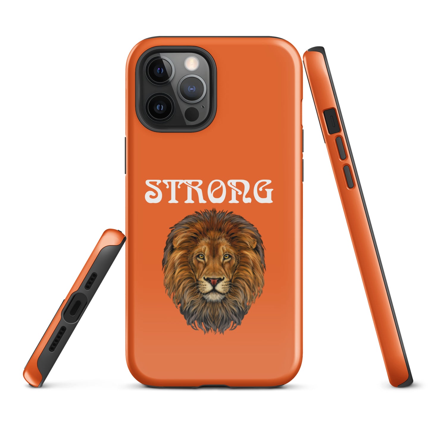"STRONG"Orange Tough Case for iPhone® W/White Font