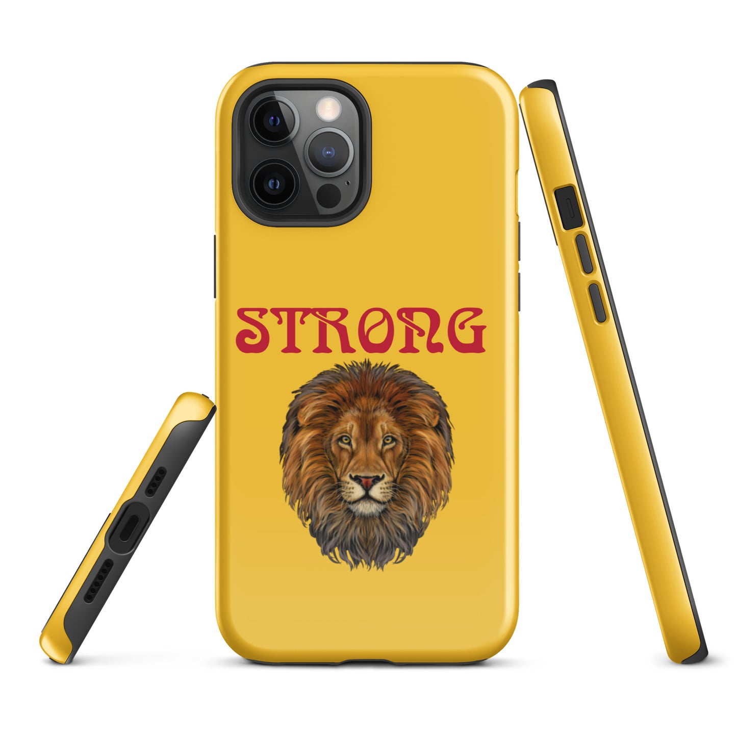 "STRONG"Yellow Tough Case for iPhone® W/Red Font