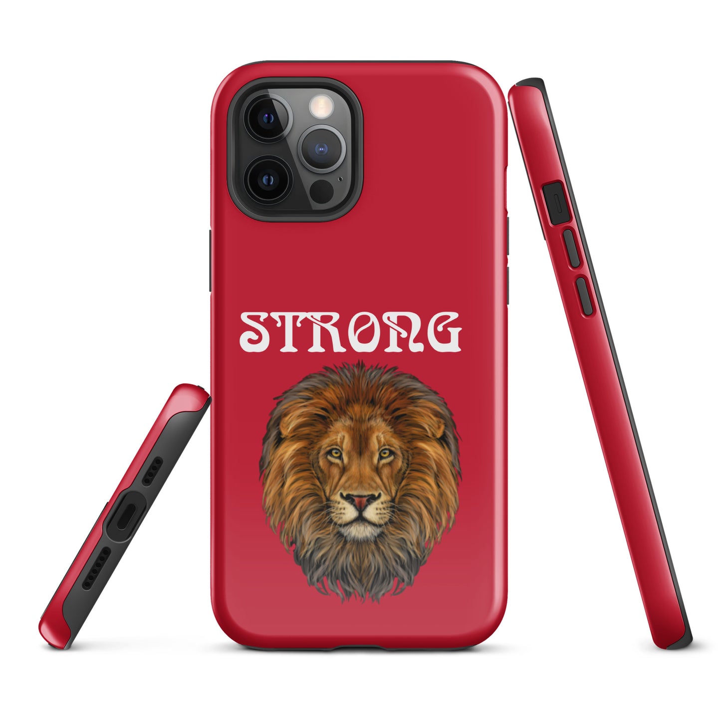 "STRONG"Red Tough Case for iPhone® W/White Font