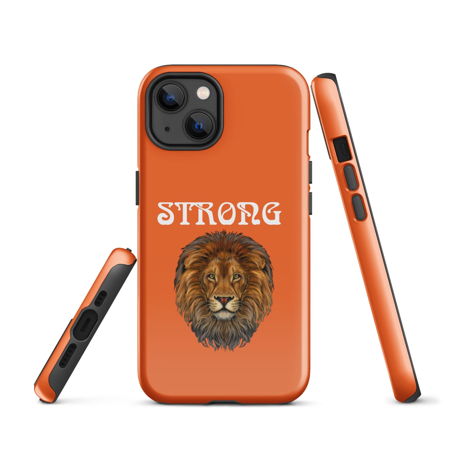 "STRONG"Orange Tough Case for iPhone® W/White Font