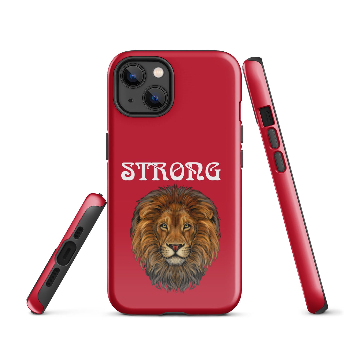 "STRONG"Red Tough Case for iPhone® W/White Font