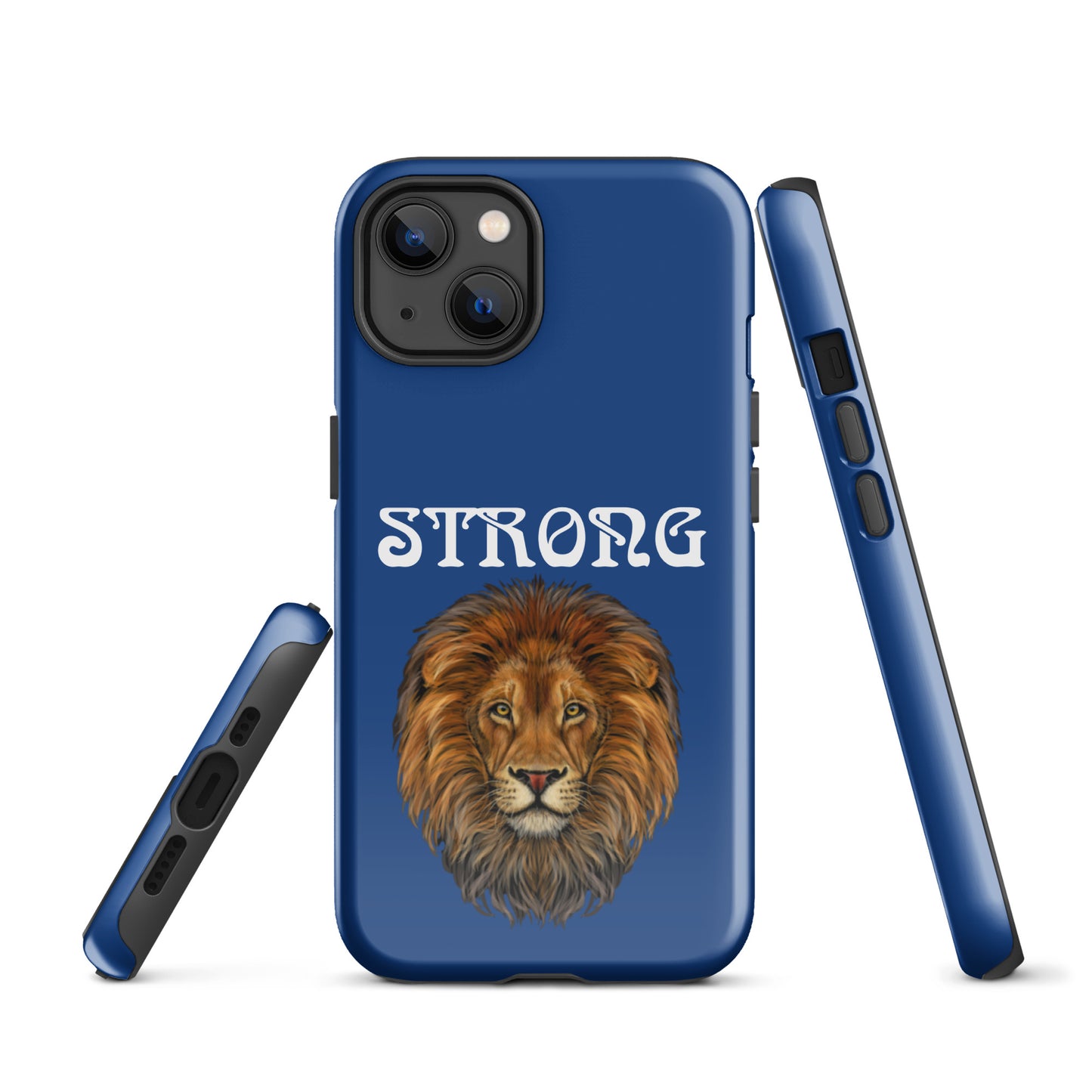 "STRONG"Blue Tough Case for iPhone® W/White Font