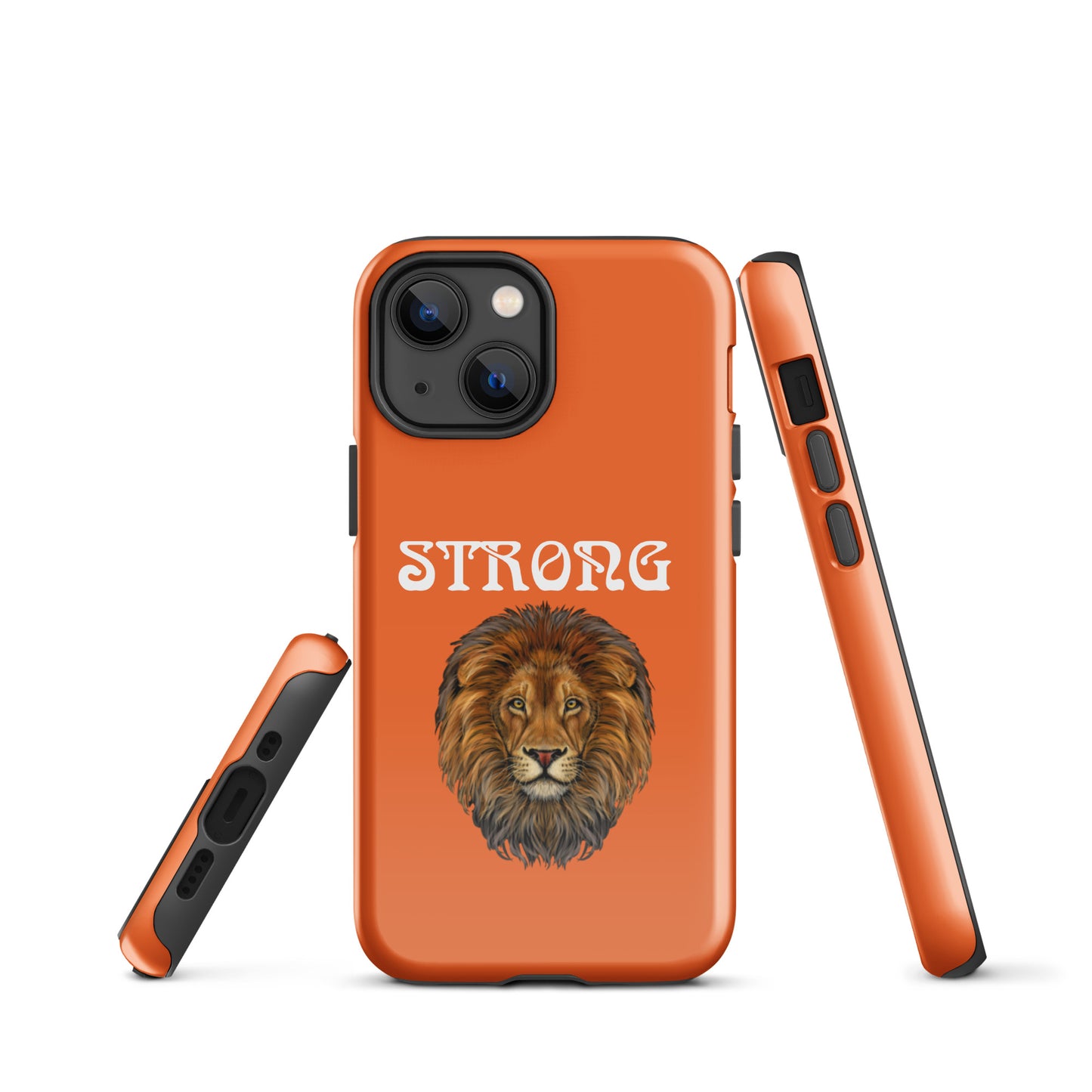 "STRONG"Orange Tough Case for iPhone® W/White Font
