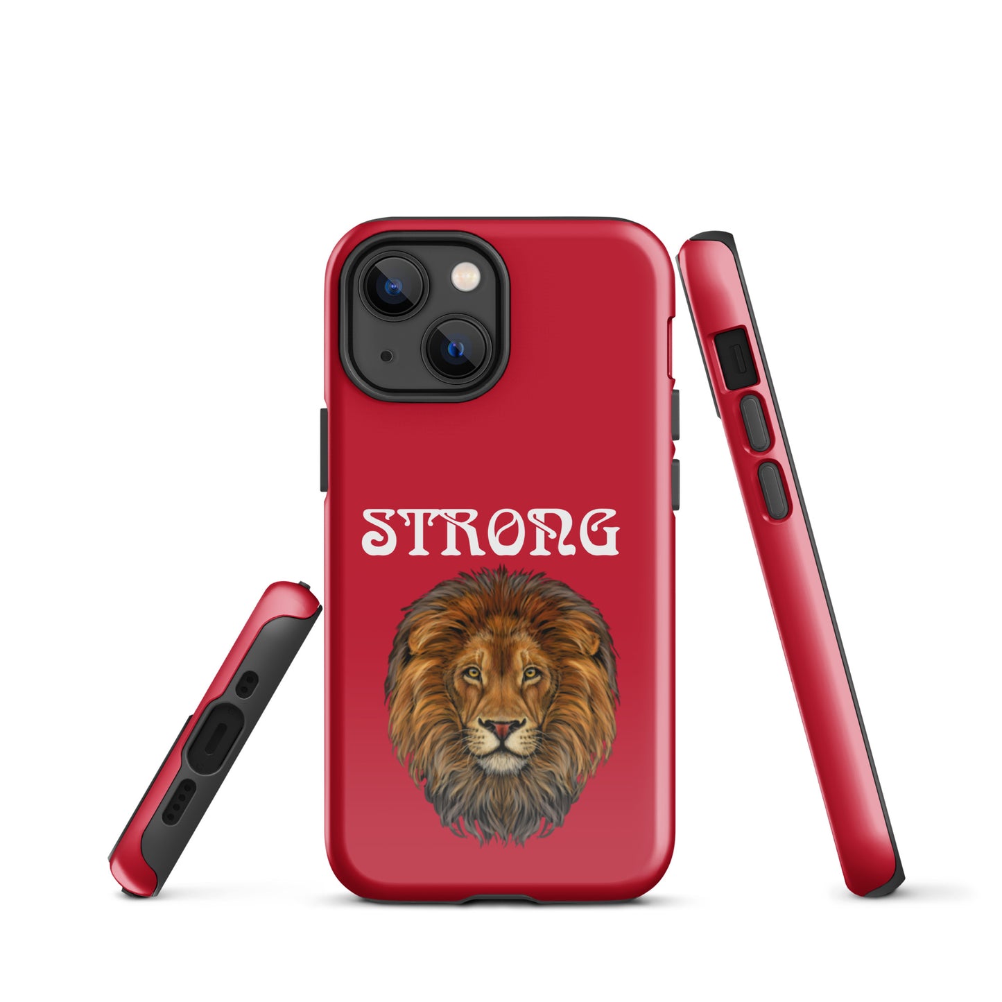 "STRONG"Red Tough Case for iPhone® W/White Font