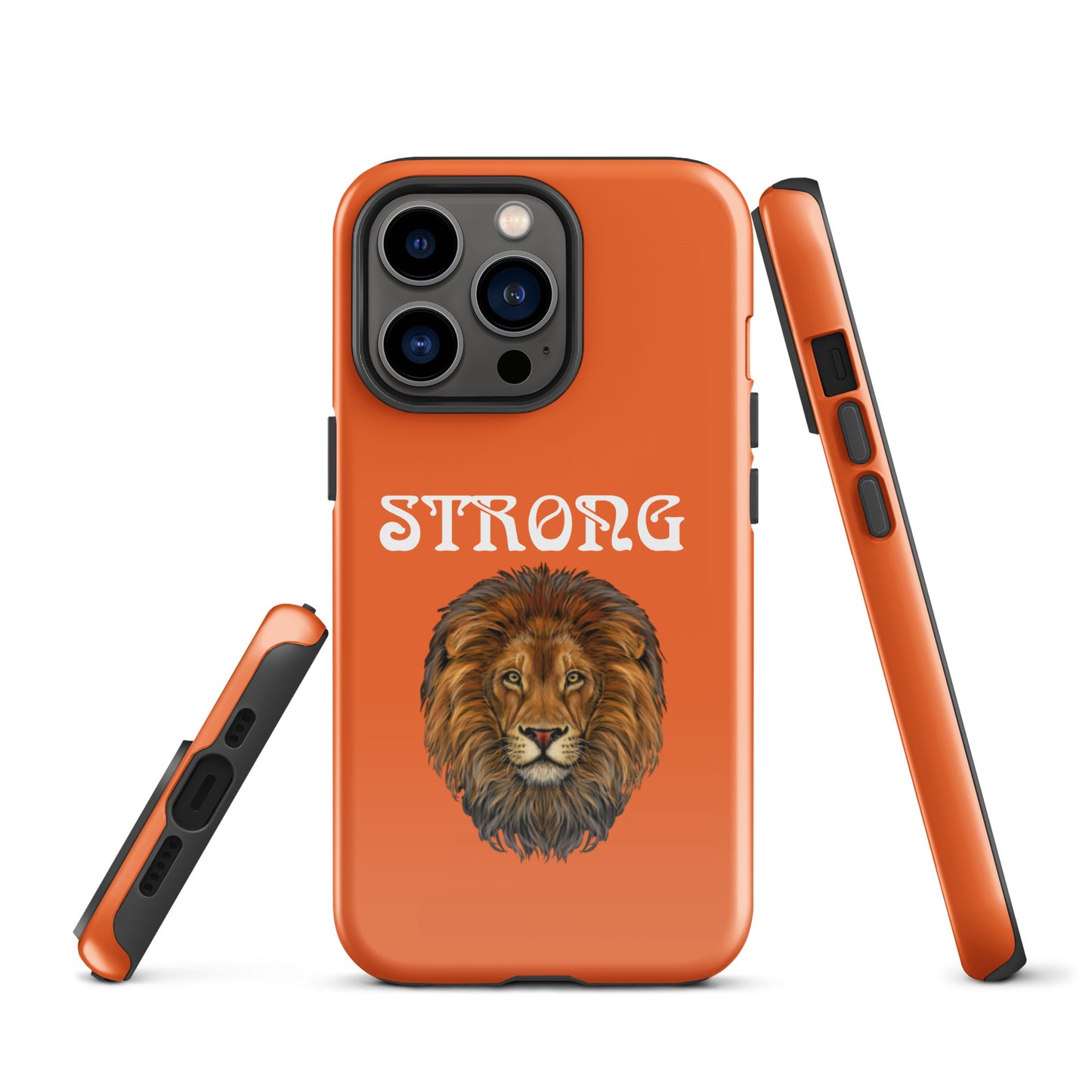 "STRONG"Orange Tough Case for iPhone® W/White Font