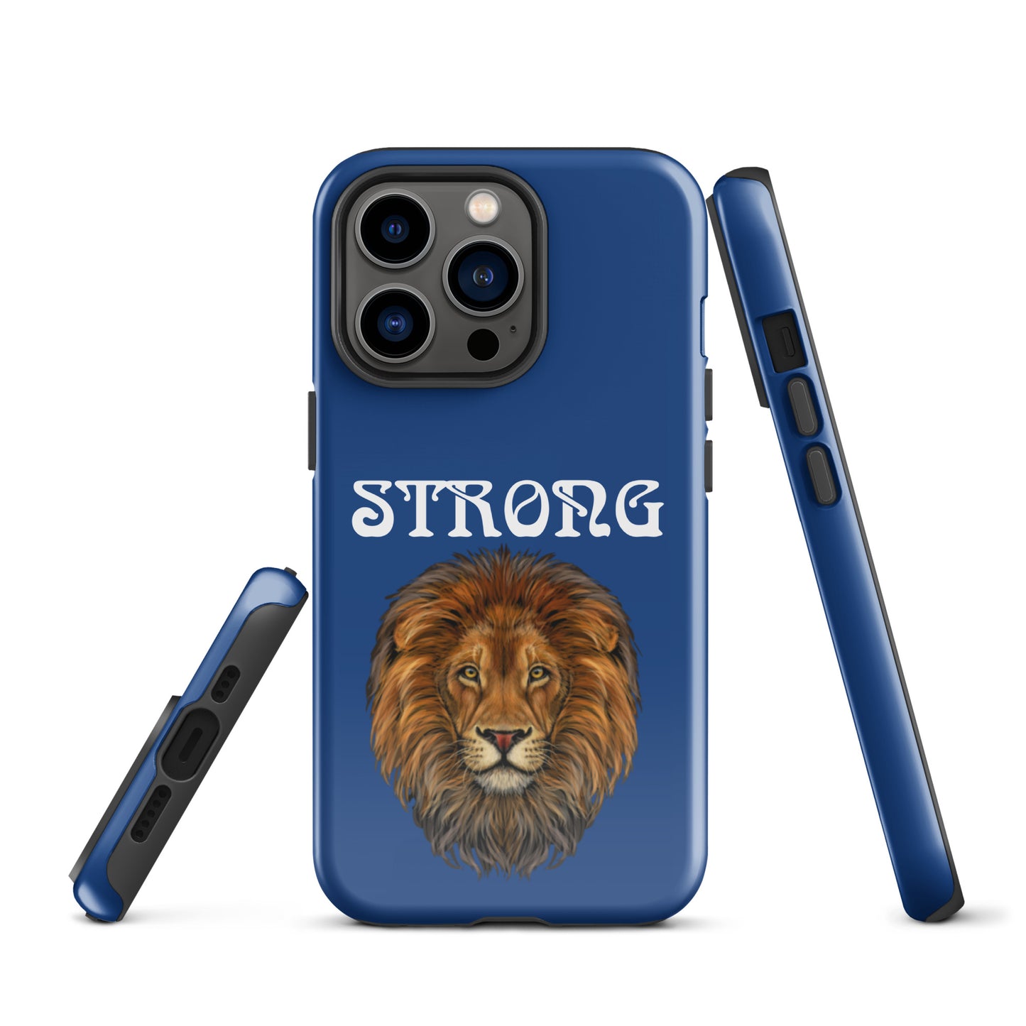 "STRONG"Blue Tough Case for iPhone® W/White Font