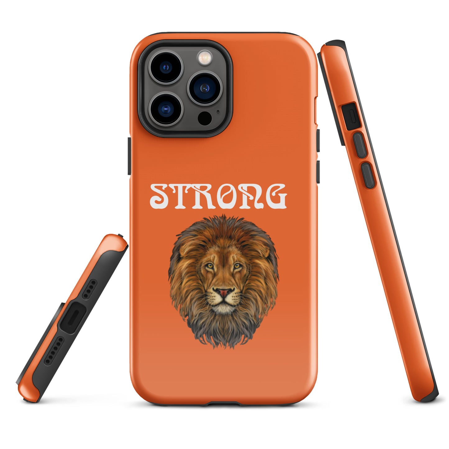 "STRONG"Orange Tough Case for iPhone® W/White Font