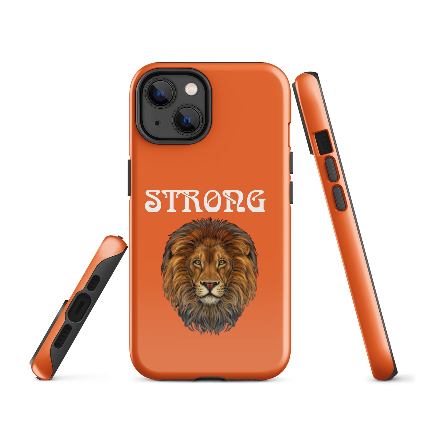"STRONG"Orange Tough Case for iPhone® W/White Font