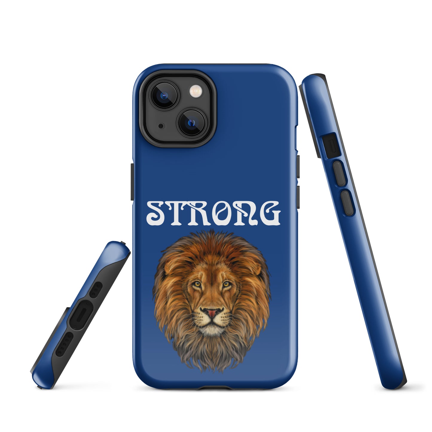 "STRONG"Blue Tough Case for iPhone® W/White Font