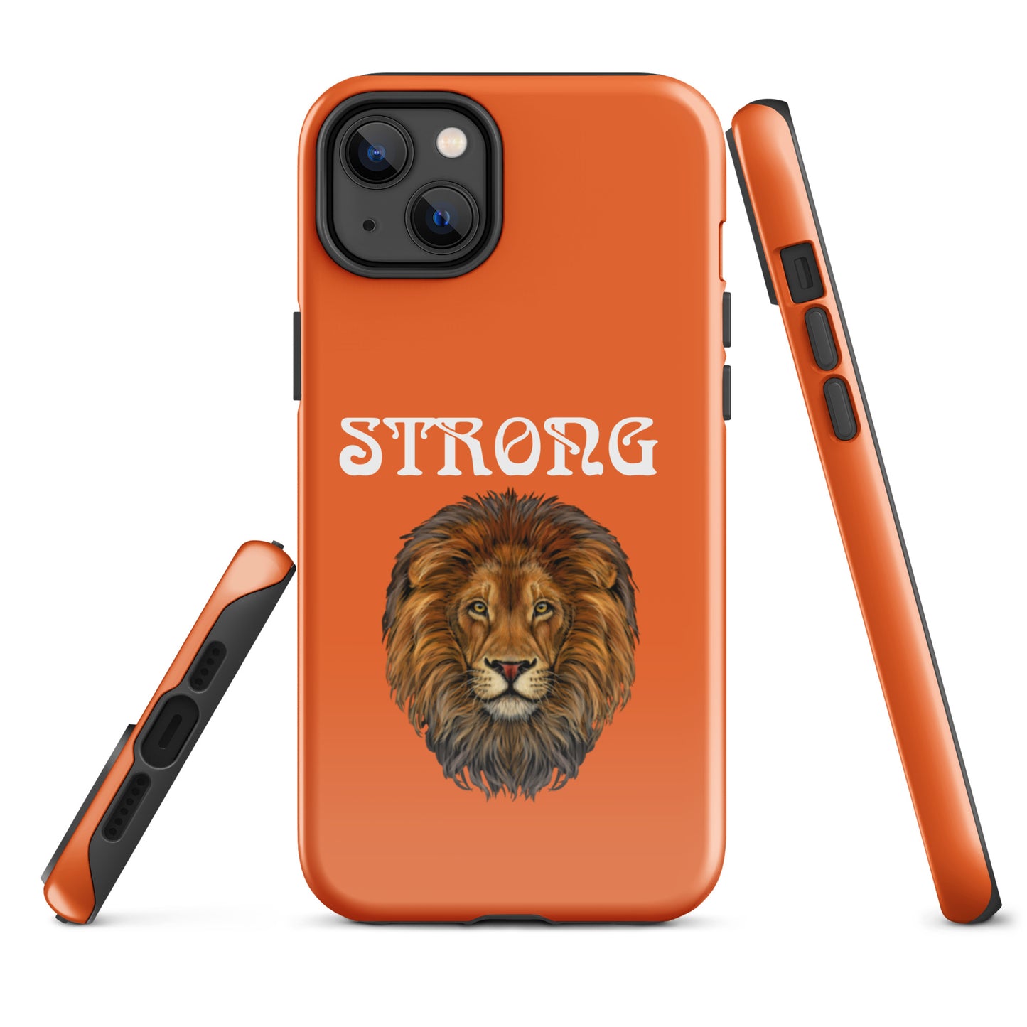 "STRONG"Orange Tough Case for iPhone® W/White Font