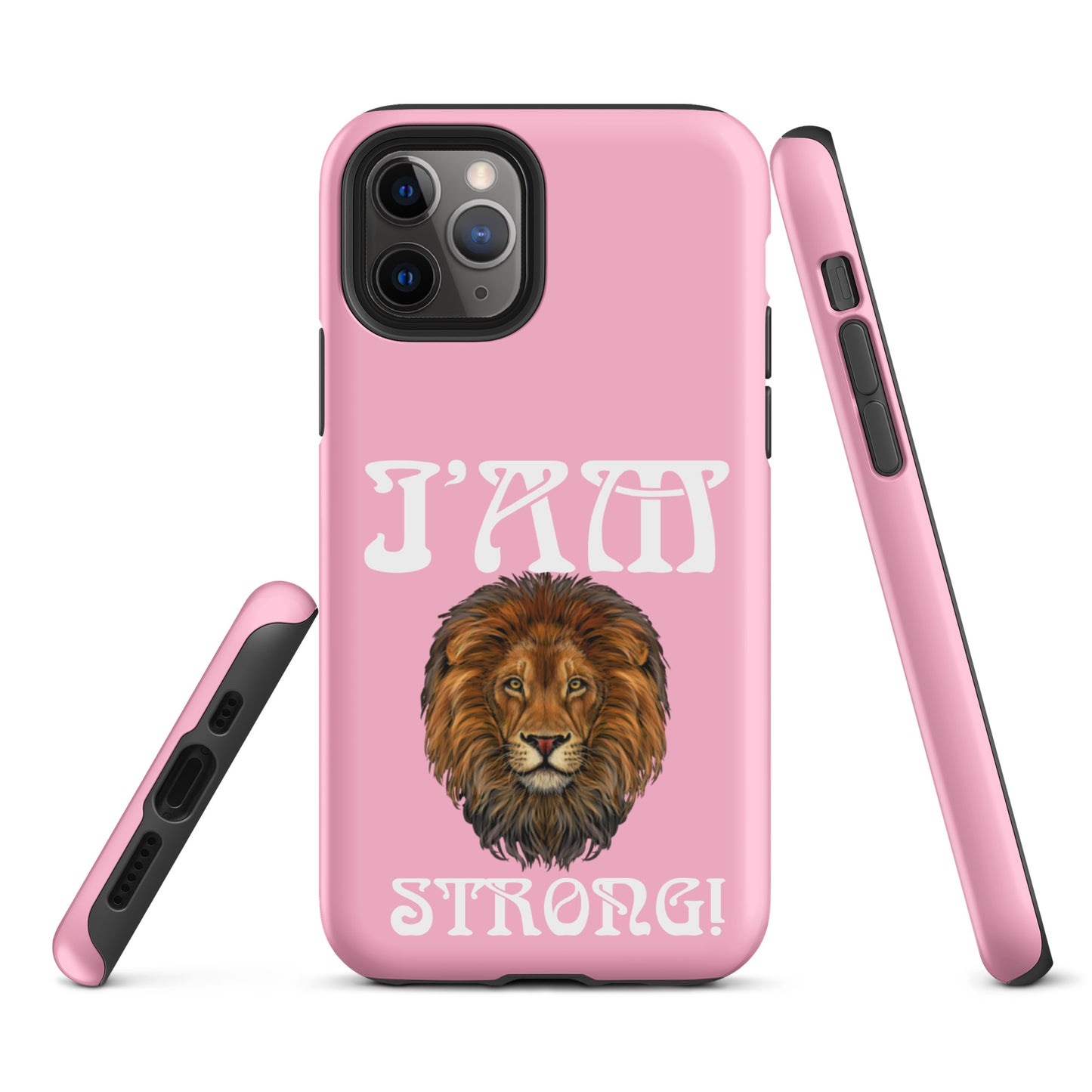 “I’AM STRONG!”Cotton Candy Tough Case for iPhone® W/White Font